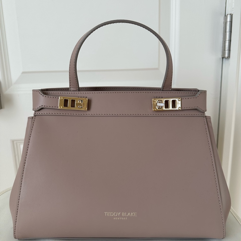 Teddy Blake Handbag Chiara Vitello 11” Beige Handbag